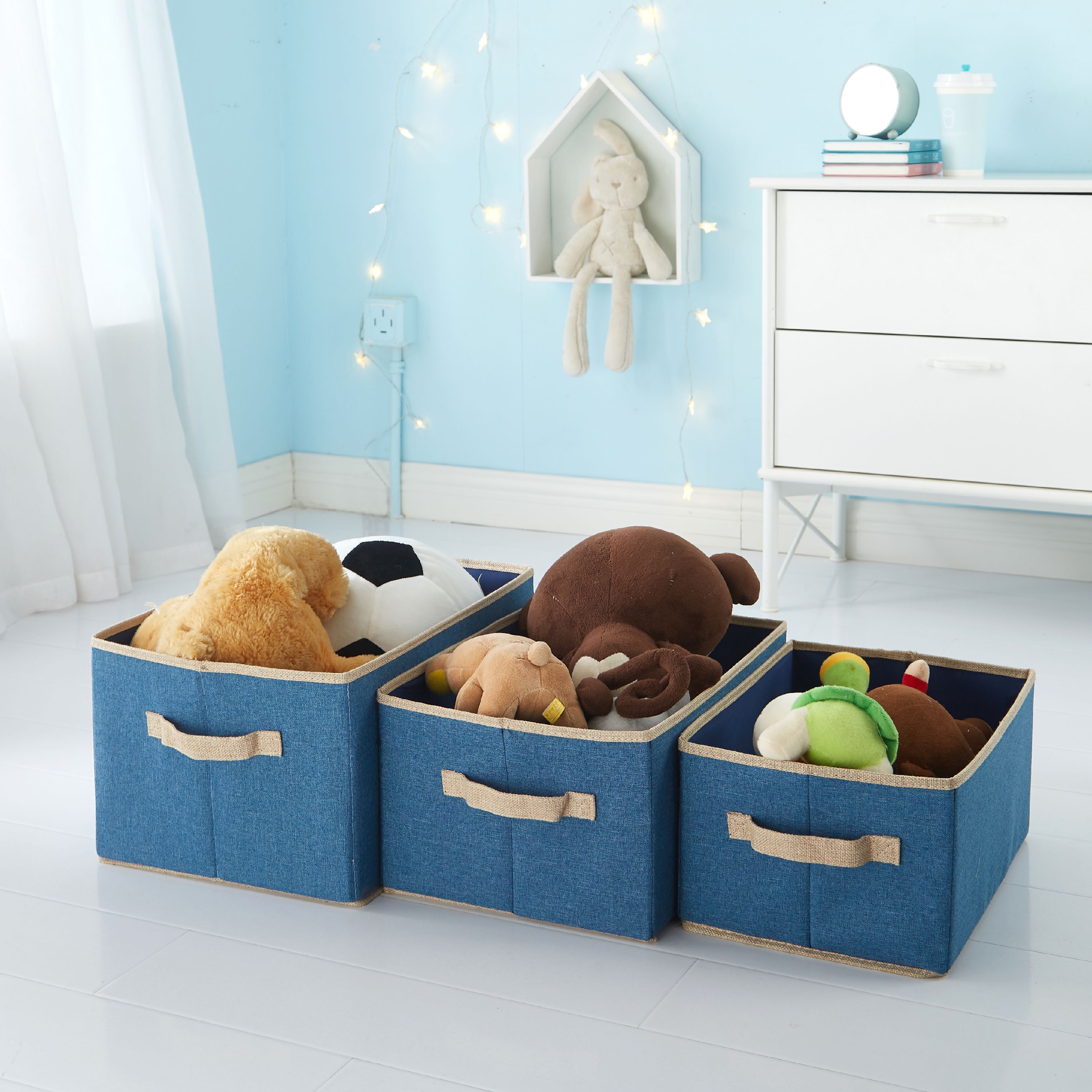 Urban Shop Linen Storage Bins (Set of 3) - Walmart.com - Walmart.com