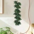 thumbnail image 6 of Wzzjkit Christmas Cedar Garland Artificial Realistic Soft and Thickness Green Faux Fake Full Cedar Pines Garland for Fireplace Mantel Table Doorframe Indoor Outdoor Xmas Holiday Decoration 22in, 6 of 7