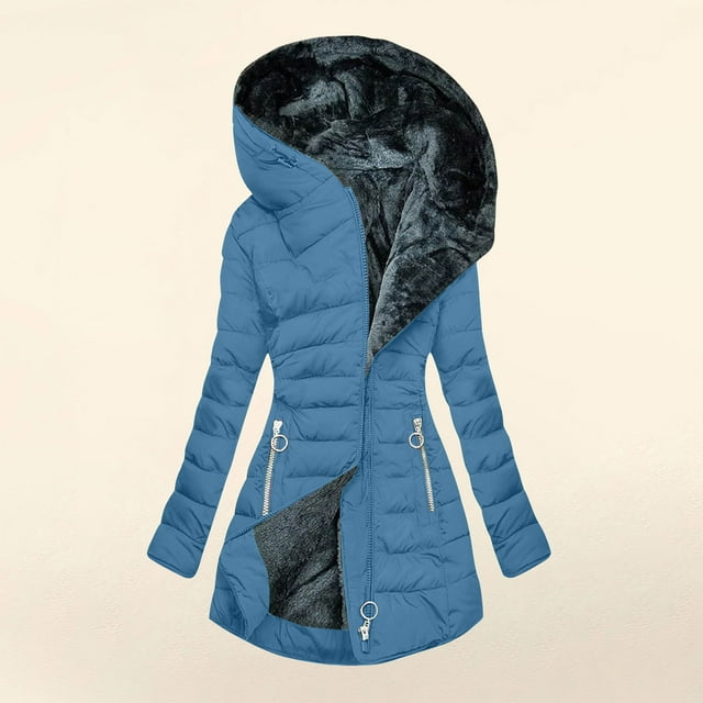 Abrigos y chaquetas casuales con capucha de manga larga para mujer, ropa de otoño e invierno, abrigos de algodón de felpa con capucha de color sólido para mujer