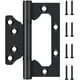thumbnail image 1 of Paquete de 2, bisagras de puerta negras, 4 x 3 pulgadas, rodamiento de acero inoxidable, bisagra de puerta interior suave silenciosa con tornillos de montaje de bisagra, 1 of 5