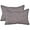 Gray, variant on Outdoor/Indoor Sunbrella Set of 2 Toss Pillows 18 inch x 12 inch x 5 inch Rectangular Connection with Pipe (Charcoal)