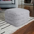 thumbnail image 5 of 18" Gray 100% Cotton Ottoman, 5 of 10