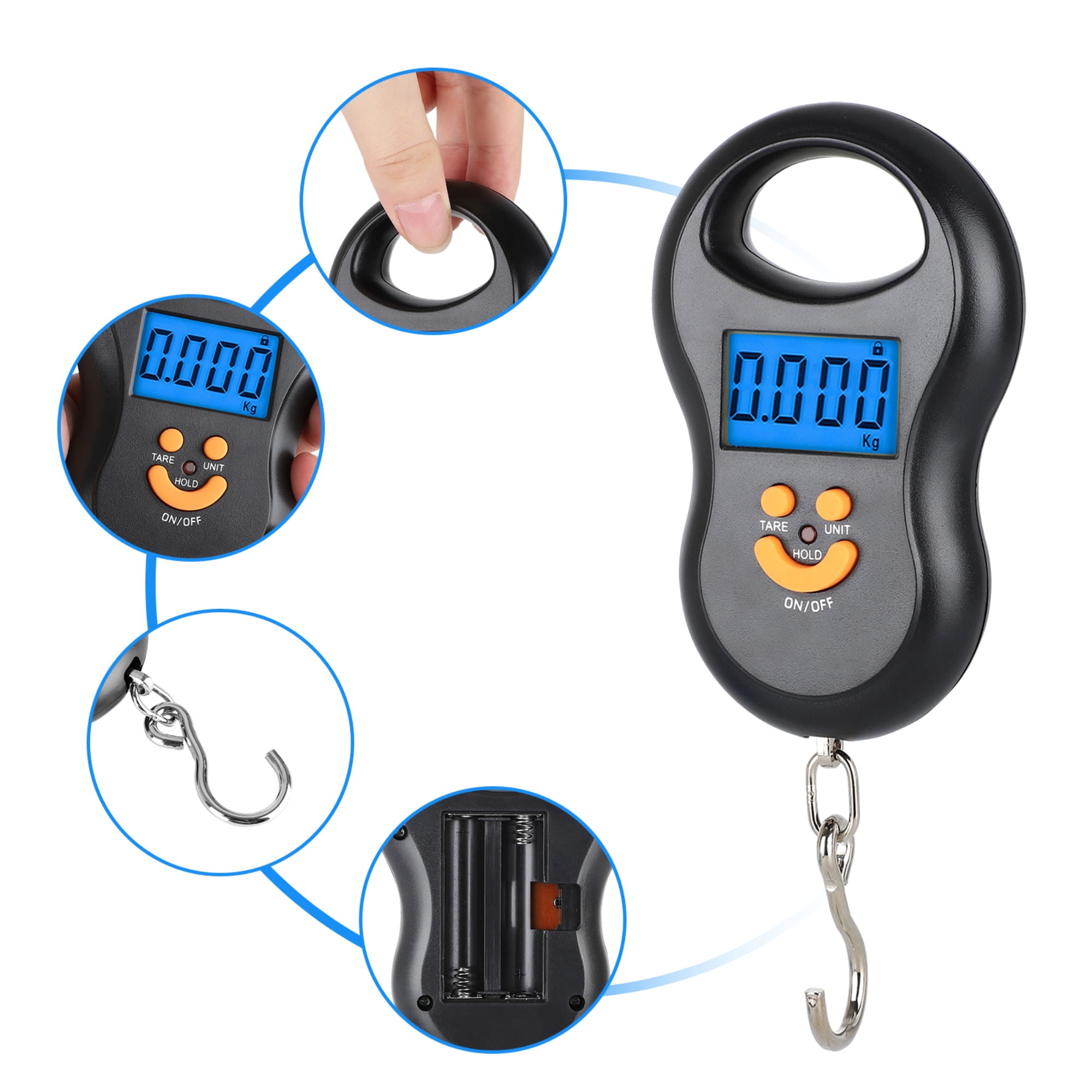 RST-08081 Digital Weight Luggage Fishing Hanging Scale 20kg lb oz