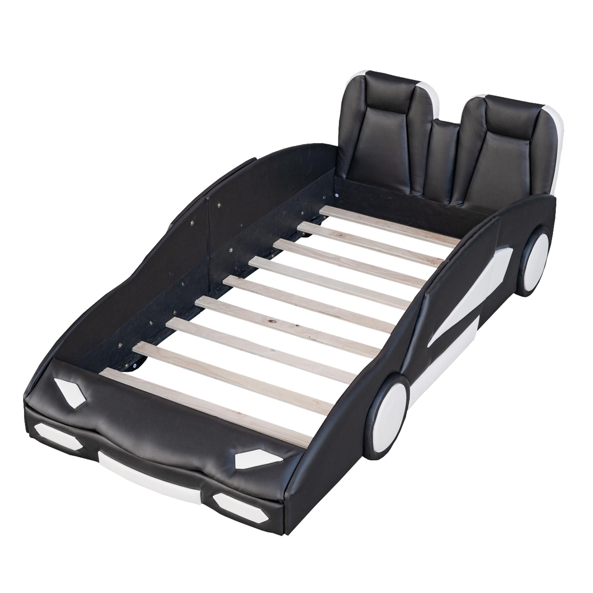 Titi Racer Modern TT Twin Race Car Bed with Remote Control in Red