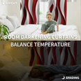 thumbnail image 5 of Red White Moire Blackout Curtains for Bedroom/Living Room, Thermal Insulated Kitchen Curtains, Modern Abstract Art Grommet Darkening Window Treatment Drapes 52"x63"x2, 5 of 8