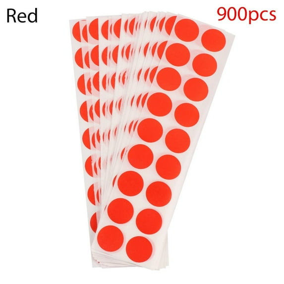 Diameter 1.3cm/2cm Self Adhesive Paintball Accessories Black/Red/Army Green Color Target Paster Shooting Stickers Patches Training Hunting Pratice Paper Substitute RED 900PCS