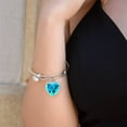 thumbnail image 5 of Your Wings Already Exist - Time To Fly Bangle - Heart Bangle Bracelet - Silver/Gold color, Personalized Engraving Option, 5 of 5