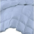 thumbnail image 3 of DNG Creations 5 Piece Pom Pom Box Design Comforter 550 GSM All Season White Vintage Pom-Pom Fringe ( Oversized Queen Size ) 100% Egyptian Cotton, Solid Light Blue Colour, 3 of 5
