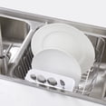 thumbnail image 4 of Sweet Home Collection Chrome Plated Steel Small 2 Piece Dish Drainer White, 4 of 4