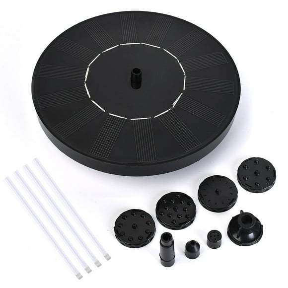 Methold Estanque para pájaros, 6 boquillas solares, fuente de cascada redonda, 110cm, piscina de elevación, rociador de agua sumergible de Type2 NO2