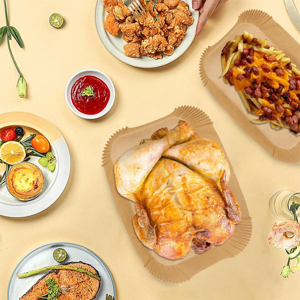 Air Fryer Papers Oil Paper Rectangular Nonstick Frying Paper Throwaway Paper Oil Paper Liners Air Fryer Accessories
