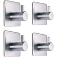 thumbnail image 1 of 4 Pcs Ganchos de Baño en Acero Inoxidable 304, Ganchos Adhesivos para Organización, Accesorios para Cocina, Baño u Oficina, 1 of 4