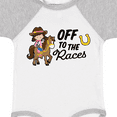 thumbnail image 4 of Inktastic Off to the Races with Cowgirl on Horse Girls Baby Bodysuit, 4 of 5