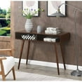 thumbnail image 1 of Pemberly Row Table Console Mi-Siècle en Finition Bois Espresso, 1 of 5