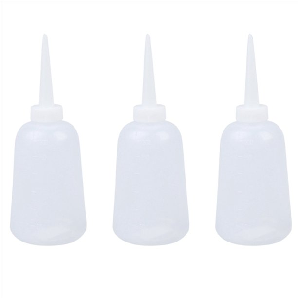 3X Botella de Apreton Dispensada de Liquido Aceite de Salsa de Plastico 300 Ml