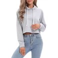 thumbnail image 3 of Sudadera Ombliguera Crop Top Con Capucha De Moda Y Sencillo, 3 of 7