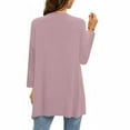 thumbnail image 3 of QATAINLAV Women 2025 Summer Cardigan, Loose Cover Ups Half Sleeve Shirt Fall Casual Solid Shawl Duster Tops Back To School Beach Outfits My Orders Placed By Me Pink XL, 3 of 6