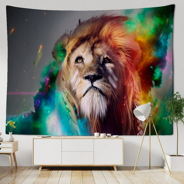 (200*145cm) Tapiz de León Serie Animal 200*145CM Tmvgtek Para estrenar