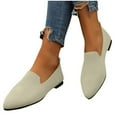 thumbnail image 5 of Tawop Women's Shoes Womens Dress Shoes Work Shoes Flats Casual Comfort Pointy Toe Beige 5.5, 5 of 5
