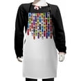thumbnail image 1 of Modern Kids Apron, Traffic Jam with Bunch of Cars Automobiles Urban Life Downtown Illustration, Boys Girls Apron Bib with Adjustable Ties for Cooking Baking Painting, Multicolor, by Ambesonne, 1 of 2