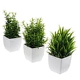 thumbnail image 4 of 3pcs Small Fake Plants Mini Artificial Plants with Plants Home Office Fake Potted Plant Mixed Style, 4 of 8