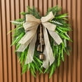 thumbnail image 4 of Corona Floral Artificial, con Tulipanes Coloridos, Follaje Variado y Helechos, Guirnalda de Primavera y Verano con Flores Realistas, 45cm de Diámetro para Puerta Principal, Bodas, Decoración del Hogar, 4 of 6