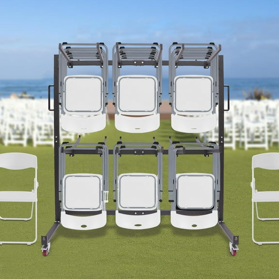 SHZICMY Folding Chair Rack Dolly Cart Table Storage Rack Desk Chairs Cart Trolley