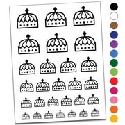 Crown King Emperor Water Resistant Temporary Tattoo Set Fake Body Art Collection - Black