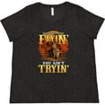 thumbnail image 3 of Inktastic Bull Riding Rodeo Cowboy Women's Plus Size T-Shirt, 3 of 5