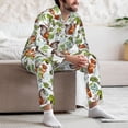 thumbnail image 7 of Lsque Mosaic Forest Squirrel Pattern Long Sleeve Pajama Set for Men - Soft 2-Piece Sleepwear and Loungewear Set with Pockets, Comfy Nightwear-Small, 7 of 7