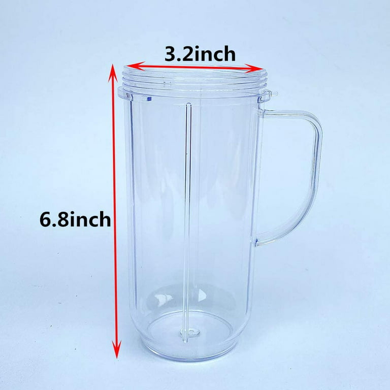 Replacement parts 22oz Tall Mug cup with Flip Top To-go Lid,Compatible with Magic  Bullet MB1001 250W Blender Juicer(2 PACK) 