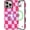 Hot Pink, variant on Magnetic Compatible for iPhone 17 Case Compatible for MagSafe Cute Lattice Plaid Checkerboard with Matte Design for Girls Women Soft TPU+PC Shockproof Protective Girly-Multicolor