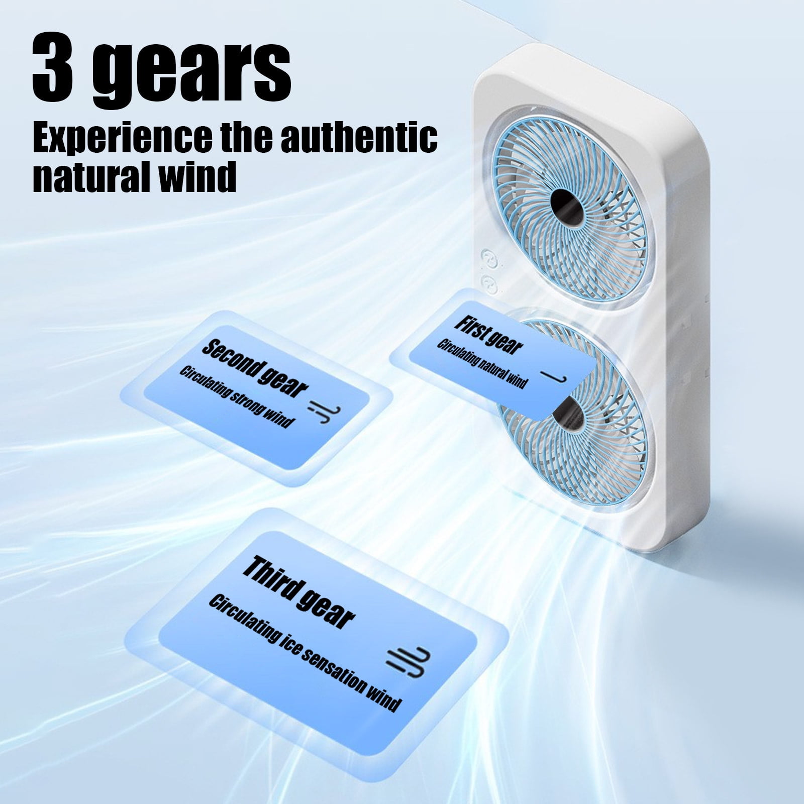 Kumdkd Twin Window Fan with 2-Speed Settings, 15.8"×8.3" Window Fan with Adjustable Expanders, Quiet for Home, Office & Kitchen