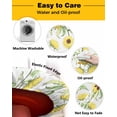 thumbnail image 3 of nqOlkjepod Yellow Sunflower Round Tablecloth, Fitted Table Cover with Elastic for 36"-44" Round Tables, Spring Leaves Retro Country Farmhouse Table Cloth Outdoor Dinning Party Waterproof Tablecloths, 3 of 6