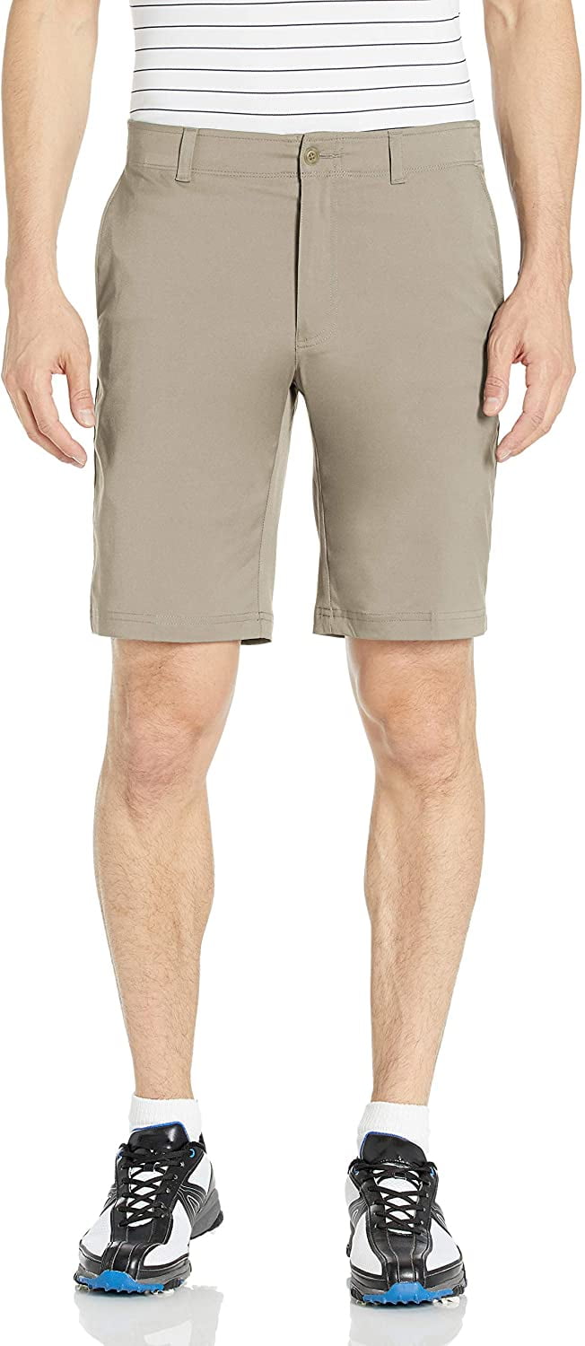 PGA TOUR Men's Big & Tall Motionflux 360 Stretch Flat Front Active Waistband Short, Silver 