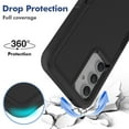 thumbnail image 2 of Defender Case for Samsung Galaxy S23 FE 5G 6.4'' Heavy Duty 1 in 1 Design Rugged Full Body Dustproof Shockproof Bumper Non-Slip Protective Cover,Black,For Galaxy S23FE, 2 of 10