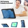 thumbnail image 7 of XYX Case for Samsung Galaxy Tab A11/ Tab A9 8.7 Inch 2025/2023 with Rotating Stand, Shoulder Strap, 2in1 Shockproof Cover, Navy Blue, 7 of 7