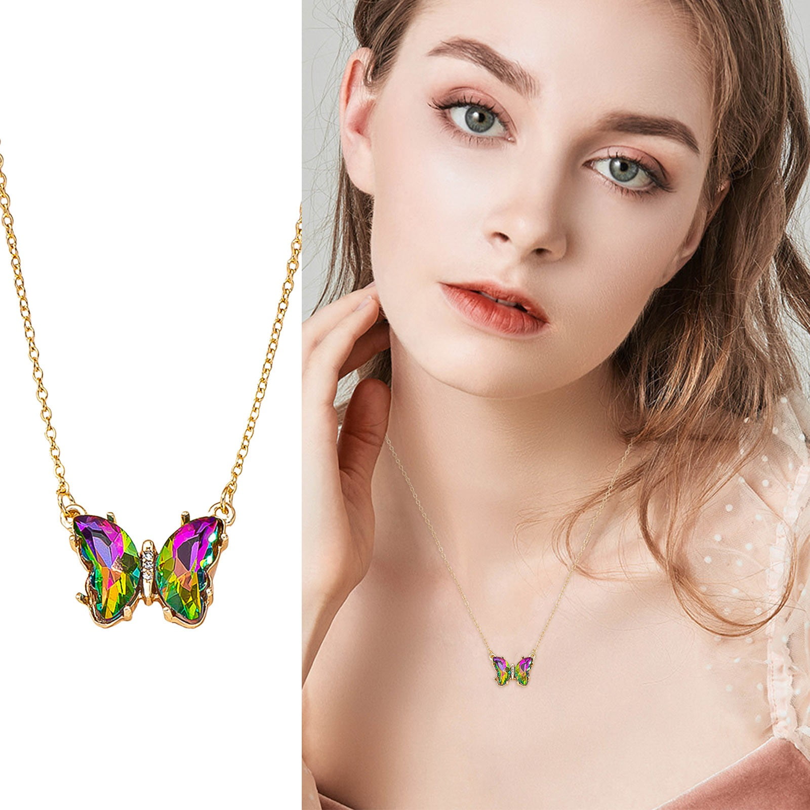 Personality Butterfly Necklace Simple And Delicate Design Suitable