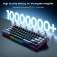 thumbnail image 3 of Teclado para juegos GEODMAER 65% retroiluminado LED con cable ultracompacto, 3 of 7
