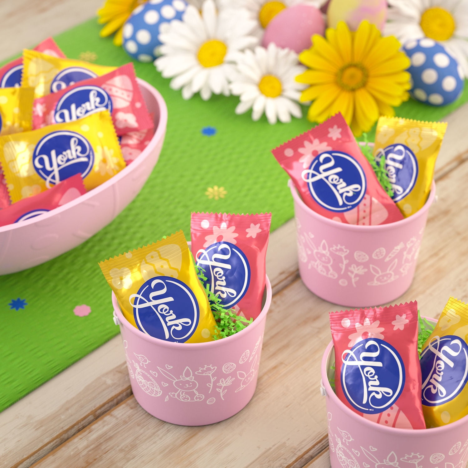 (3 pack) York Dark Chocolate Peppermint Patties Eggs, Easter Candy Bag, 9.6 oz