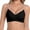 Black, variant on Women's Wirefree Bra Breathable Seamless Design Wide Shoulder Straps Light Support Side Smoothing Daily Bra,Black,36