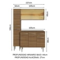 thumbnail image 3 of Mueble de Cocina Compacta Madesa 137cm Sin Tarja Emilly, 3 of 7