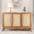 thumbnail image 3 of RoyalCraft Wide Farmhouse Buffet Cabinet Solid Wood Sideboard Storage Table, Brown, 3 of 6