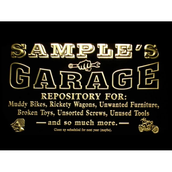Name Personalized Custom Garage Basement Den Repair Neon Sign Yellow 12" x 8.5" st4s32-pp-tm-y