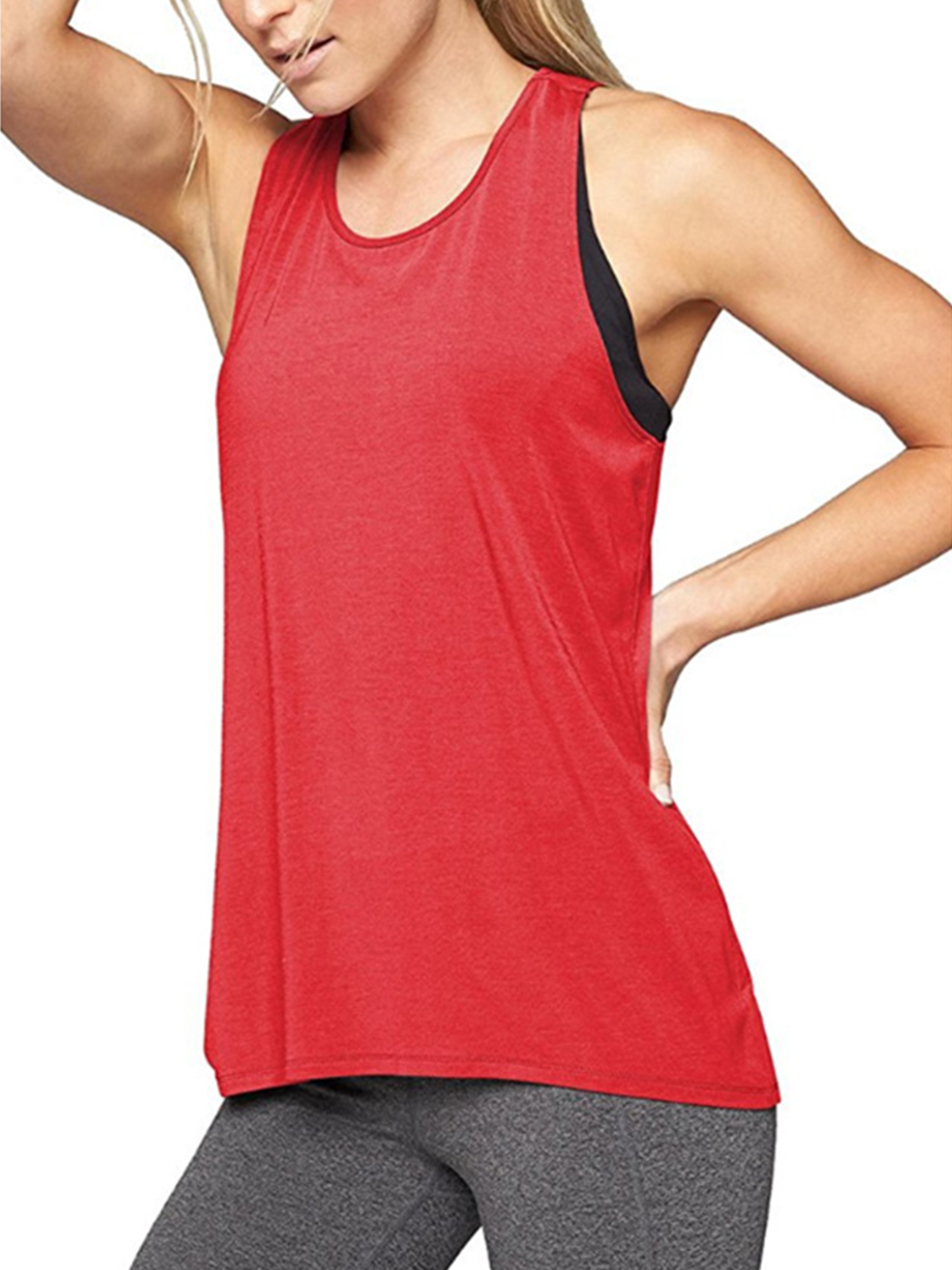 Workout Vest Tank Tops for Women Activewear Running Fitness Muscle Tank Sport Exercise Gym Sport Yoga Tops Athletic Shirts - image 3 of 3