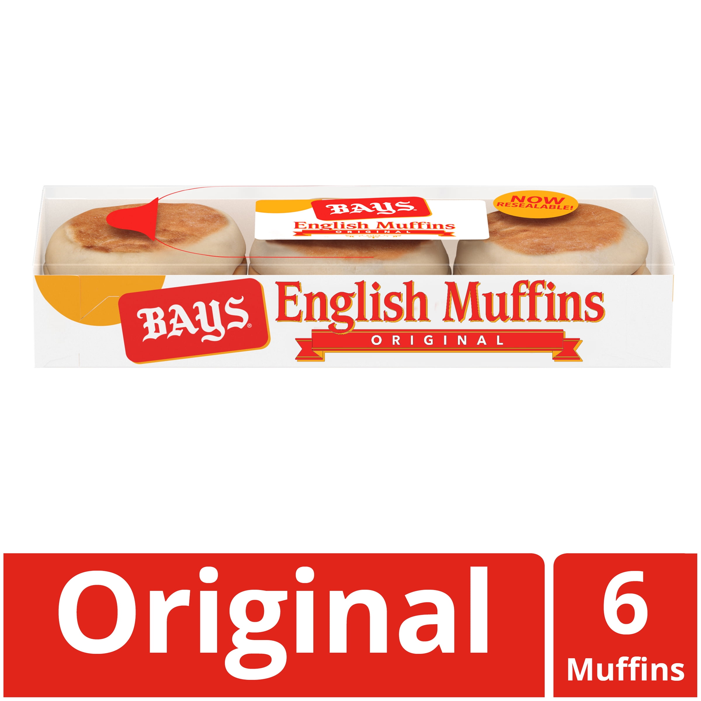 Bays Original English Muffins, 6 count, 12 oz