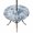 Navy, Steel Blue, White, variant on Round Outdoor Tablecloth with Umbrella Hole and Zipper, Blue Octopus Coastal Tablecloth with Elastic Waterproof, Summer Beach Coral Conch Shell Patio Table Covers for 31" - 35" Picnic Pool Tables