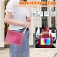 thumbnail image 6 of SaniMore Case for iPad 10th Generation 10.9" 2022, with Shoulder Strap Pencil Slot Hybird PC TPU Back Cover 360° Ratating Handle Bracket Shockproof Anti-fall Rugged Kids Shell,Rose, 6 of 16