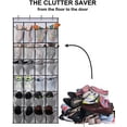 thumbnail image 4 of Over The Door Shoe Organizer 24 Large Mesh Pockets, White, 4 of 6