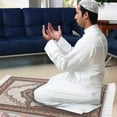 thumbnail image 2 of Islam Prayer Mat With Tassels Portable Muslim Praying Mat For Travel Soft Elegant Turkish Prayer Rug 70x108cm, 2 of 5